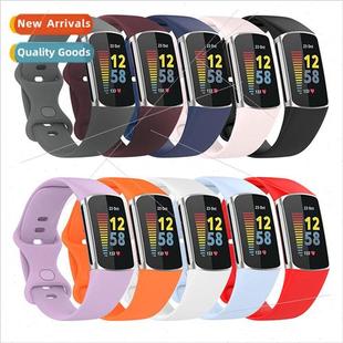 silicone watch band 适用 official charge6 charge5 mod Fitbit