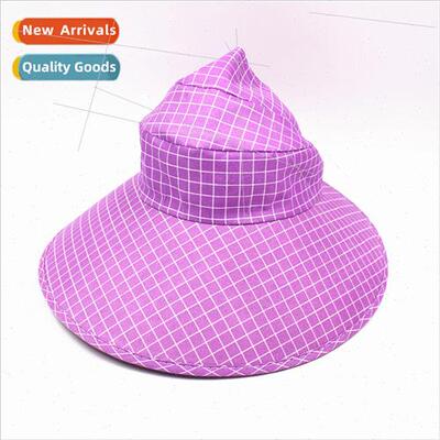Rustic  son large brim female hollow top hat summer sunscree