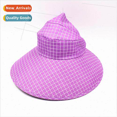 Rustic  son large brim female hollow top hat summer sunscree