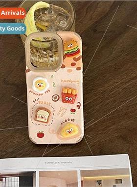 Creative cartoon three-dimensional french fries fried egg 适