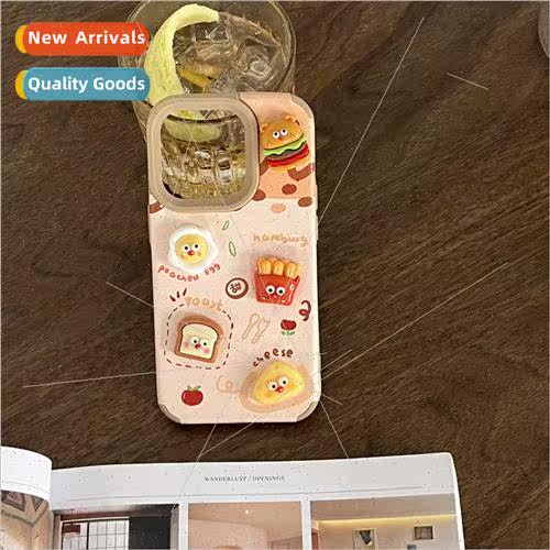 Creative cartoon three-dimensional french fries fried egg 适
