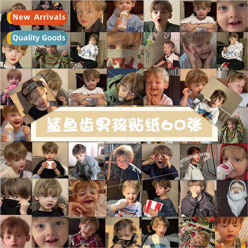 60 shark teeth boy mark stickers high color value  decoratio