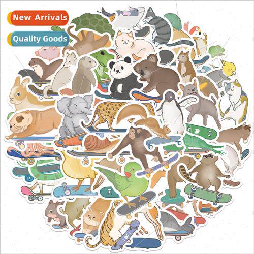 50 ink skateboarding animal graffiti stickers trolley case w