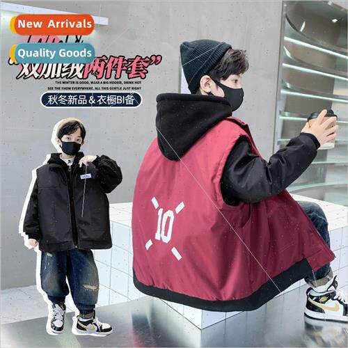 Boys thickened jacket fall and winter  2023 new childrens ja