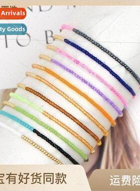 New mple Bohemian Style Minimalist che Color Blocking mgb Ri