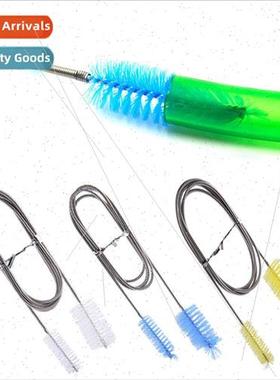 Fish tank hose hard tube cleaning brush filter bucket inlet