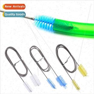 Fish tank hose hard tube cleaning brush filter bucket inlet