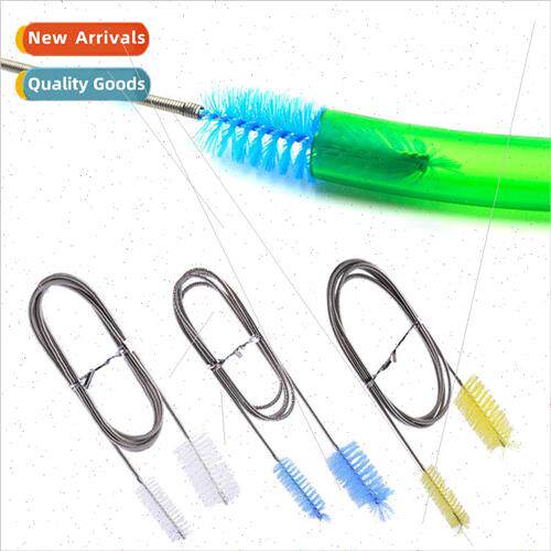 Fish tank hose hard tube cleaning brush filter bucket inlet