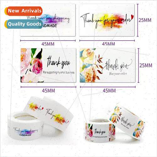 2.5×4.5cmthankyou floral thank you gift gift envelope seal