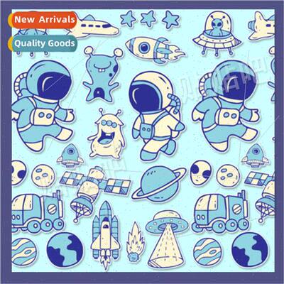 Cartoon astronauts NASA electric car Maverick Aima Yadi wate