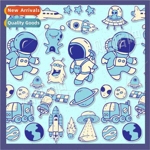 Cartoon astronauts NASA electric car Maverick Aima Yadi wate