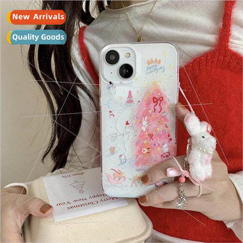 Teenage girl pink Christmas tree rabbit kt cat 12 适用 Apple