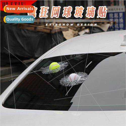 Car stickers creative transparent 3D crazy tennis car sticke