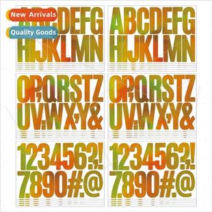 birthday rainbow diy flag pull stickers letter gold inch