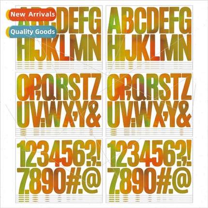 3 inch rainbow gold letter stickers birthday pull flag diy p