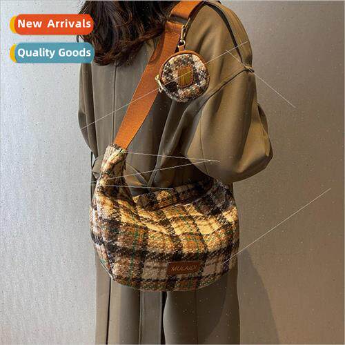 New fashion casual plaid shoulder bag 2022 female 适用eign