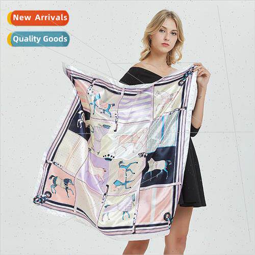 New simulation silk women silk scarf gift printing 90 large