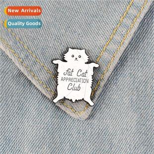 alloy white students jewelry pin cartoon brooch New kitty