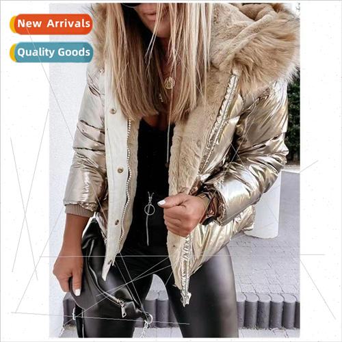 2023 Winter Hooded Loose Short Cotton Solid Color Fashion Wa