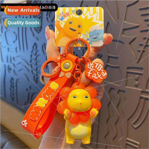 cartoon send you flowers milk dragon keychain men and women