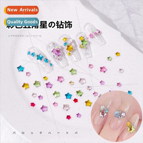 New colorful pentagram diamond super flash versatile fat sta