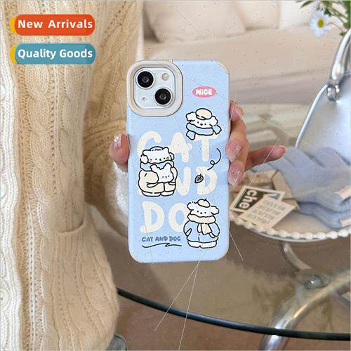 ins niche cute scarf dog 适用 iPhone 13 case 15ProMax Apple