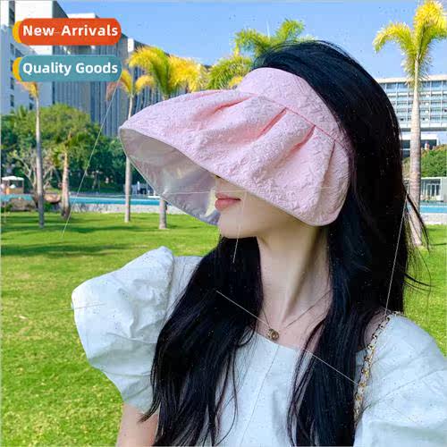 2023  Koreas new colored rubber sun hat female summer travel