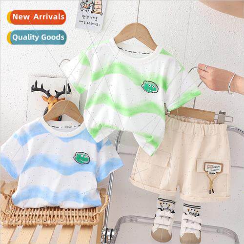 Boys summer suit 2023 new baby handsome two-piece thin secti