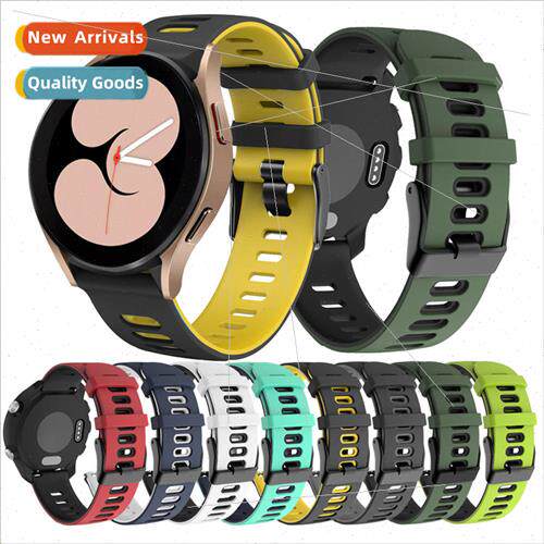 适用 samsung galaxy watch6/5/4 flat two-color silicone watch