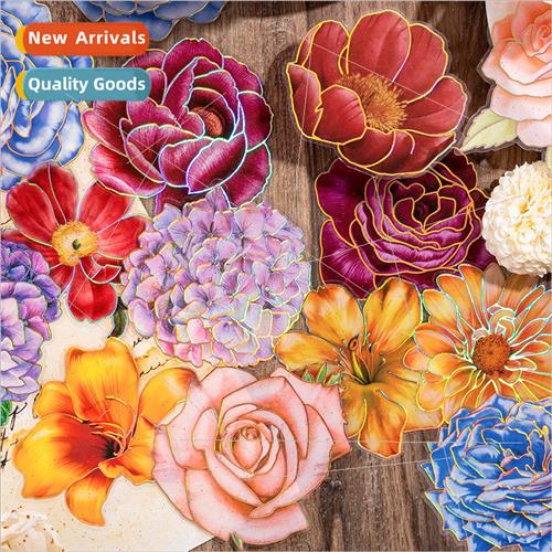 A Beautiful Day PET Stickers Blooming Flowers Series Fresh P