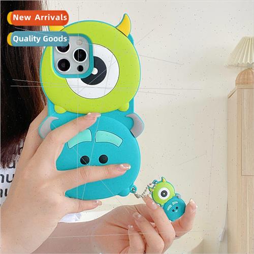 适用 Apple 11 silicone ins cartoon green monster phone case