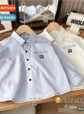 2024 spring childrens boys and girls cotton washed soft Kore