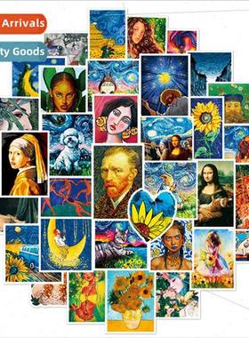 50 pcs of art oil painting graffiti stickers stickers notebo