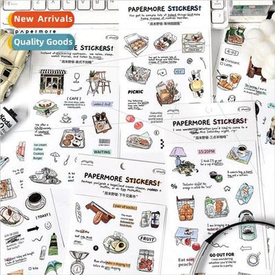 Weekend picnic stickers cartoon ins fun illustration handboo