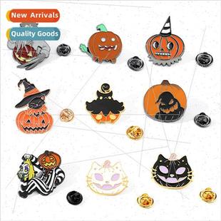 Pumpkin Cat Series Scissorhands Pin Brooch Halloween