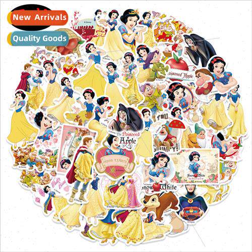 50 cartoon snow white graffiti stickers decorative guitar lu