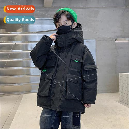 Boys down jacket winter 2023 new childrens medium-length win
