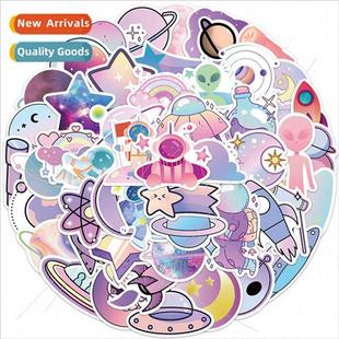 50 cartoon gradient planet doodle stickers luggage pen guita