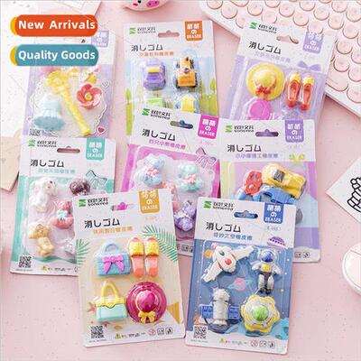 Cute assembling eraser suction card mounted small gifts kind