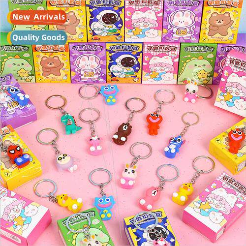 Creative surprise blind box keychain students cute schoolbag