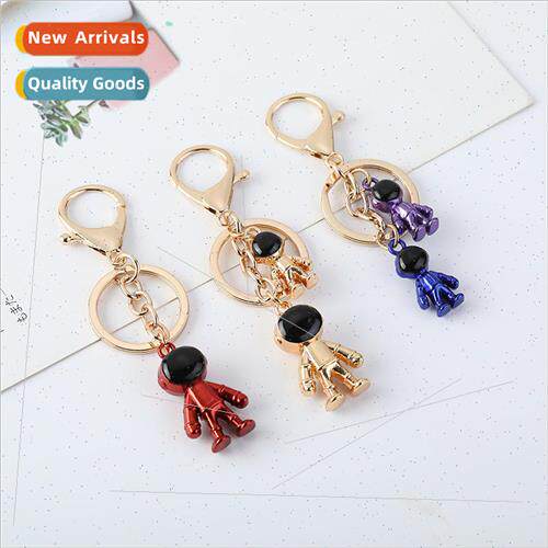 New 3D astronaut spaceman metal alloy colorful oil drip  key