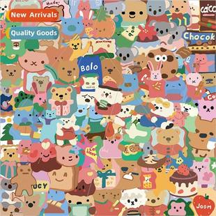guit ins small size cartoon 100 graffiti bear cute stickers