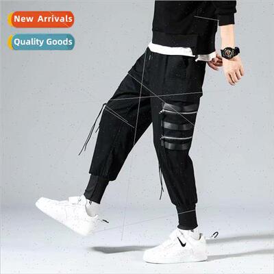 Spring and Autumn flutter belt work pants mens casual pants
