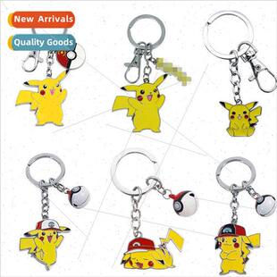 s anime  Pokemon Pikachu oil drop metal small pendant elf ba