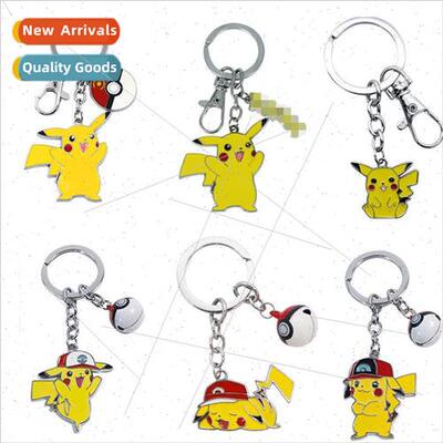 s anime  Pokemon Pikachu oil drop metal small pendant elf ba