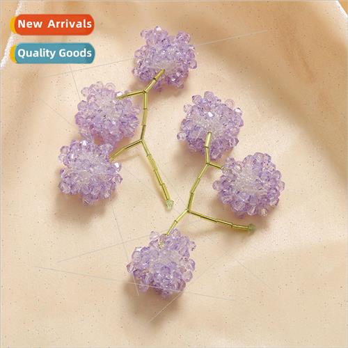 Crystal branch buds diy handmade weaving beads hair clips ha