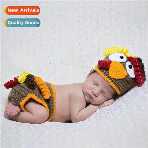 Handmade Crochet Baby Photography Costume Cartoon Turkey Set