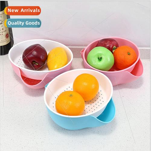 Double hollow fruit bowl washing fruit draining basket house