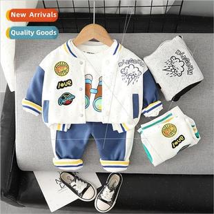 boys handsome sleeved fall long new uni适用m 2023 baseball