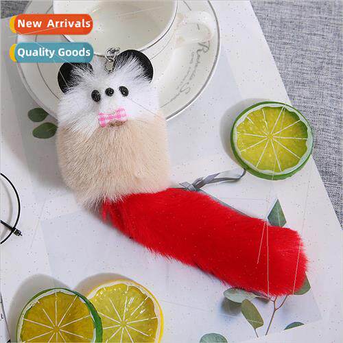 New small fox pendant gradient color collision keychain cart